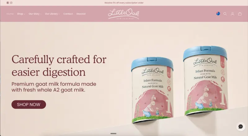 The Little Oak Company website preview