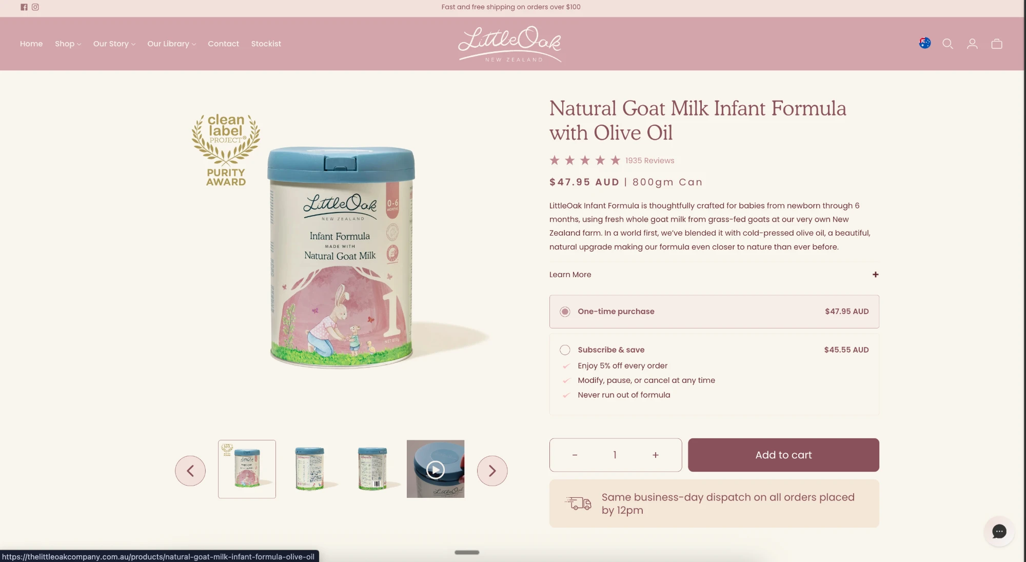The Little Oak Company homepage design