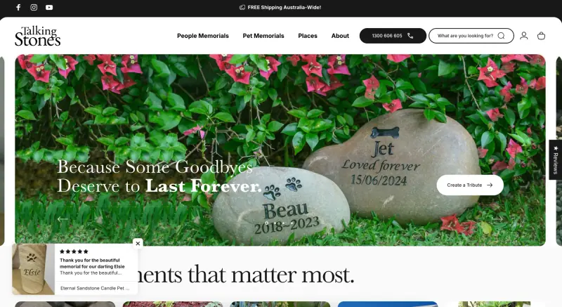 Talking Stones website preview